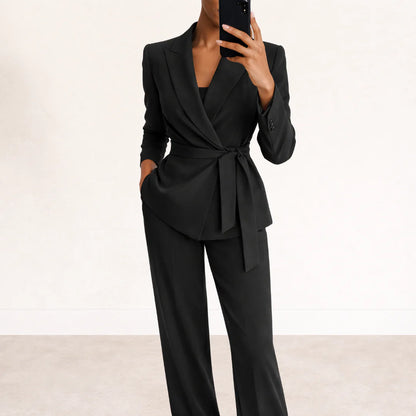 Evelyn Belted Blazer Suit