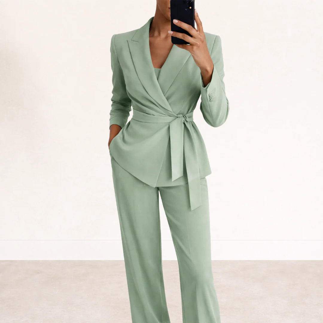 Evelyn Belted Blazer Suit